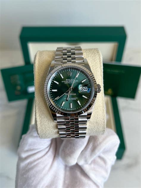 rolex 36 green dial|rolex green dial 2022.